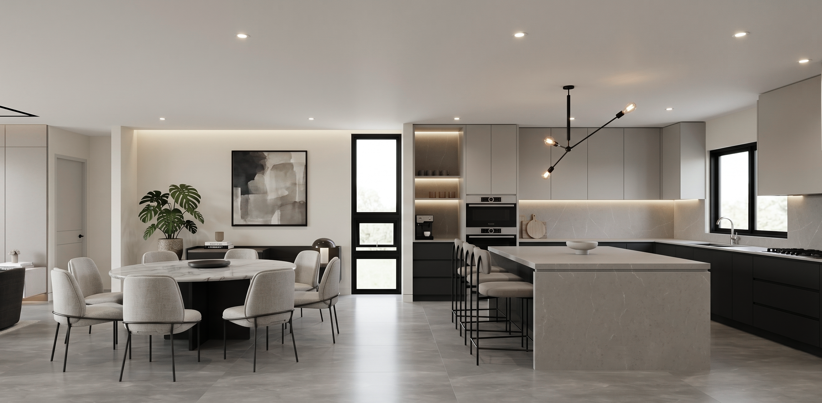 Cocina y comedor Casa Portocumbres, proyecto de Atelier 161
