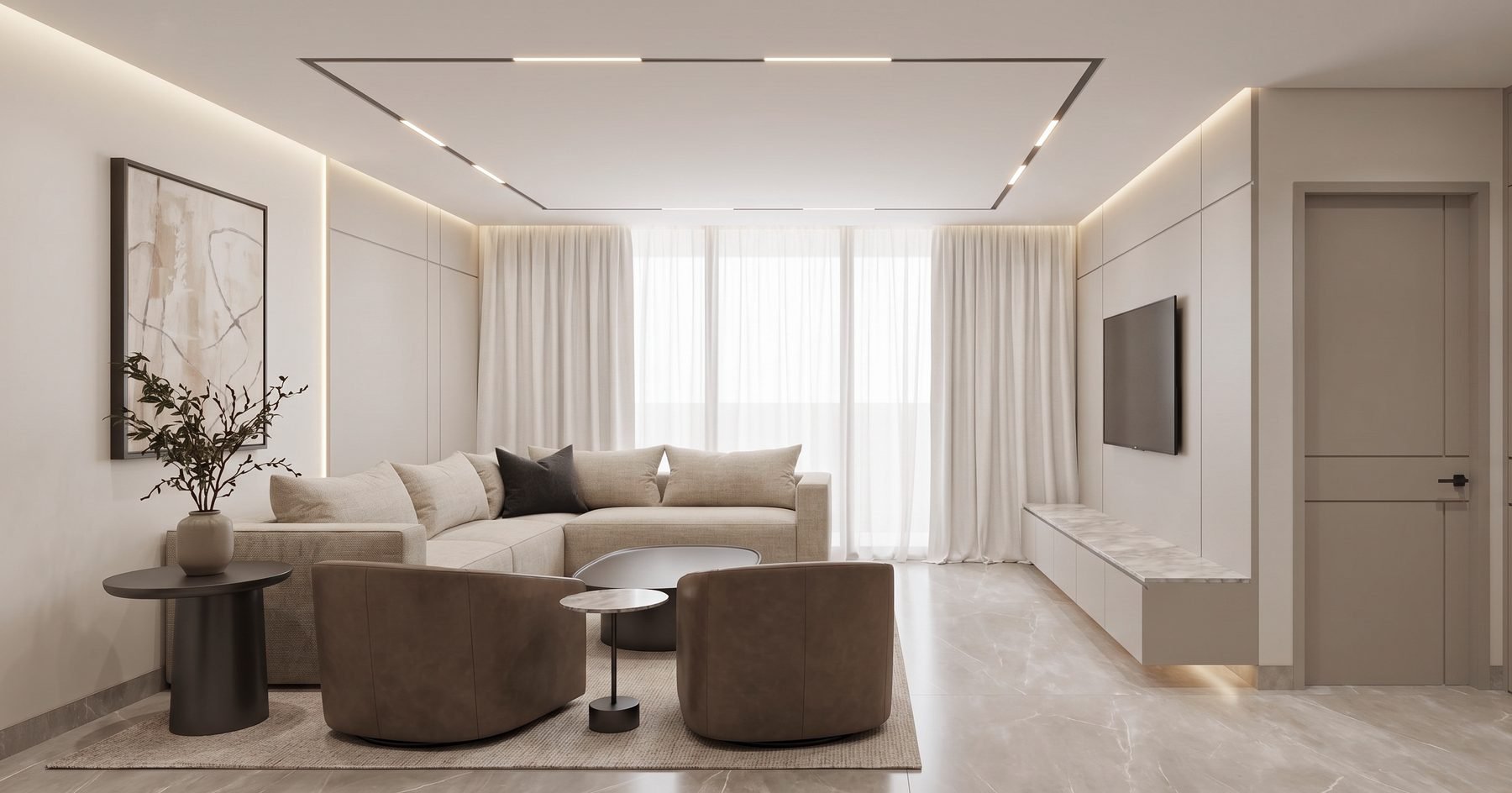 Sala de Casa Portocumbres, proyecto de Atelier 161